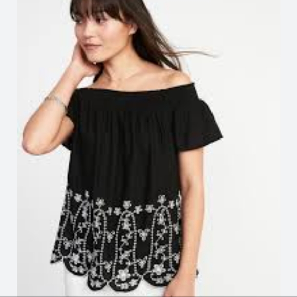 Old Navy Off-the-Shoulder Cutwork Top for Women Size XL - Picture 3 of 12